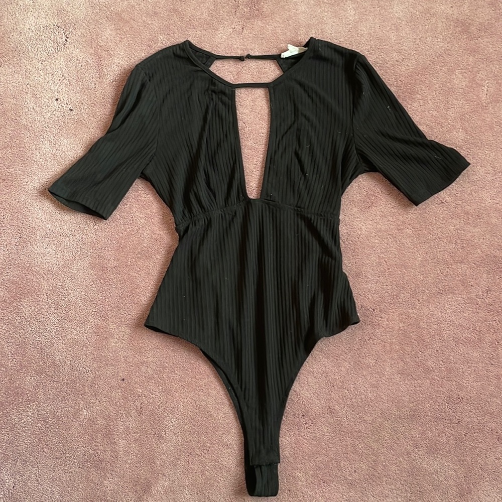 Cotton Candy LA Plunging Bodysuit